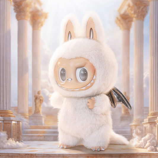 POP MART Labubu The Monsters Zimomo Angel in Clouds Vinyl Plush Doll + Tote Bag (58cm)