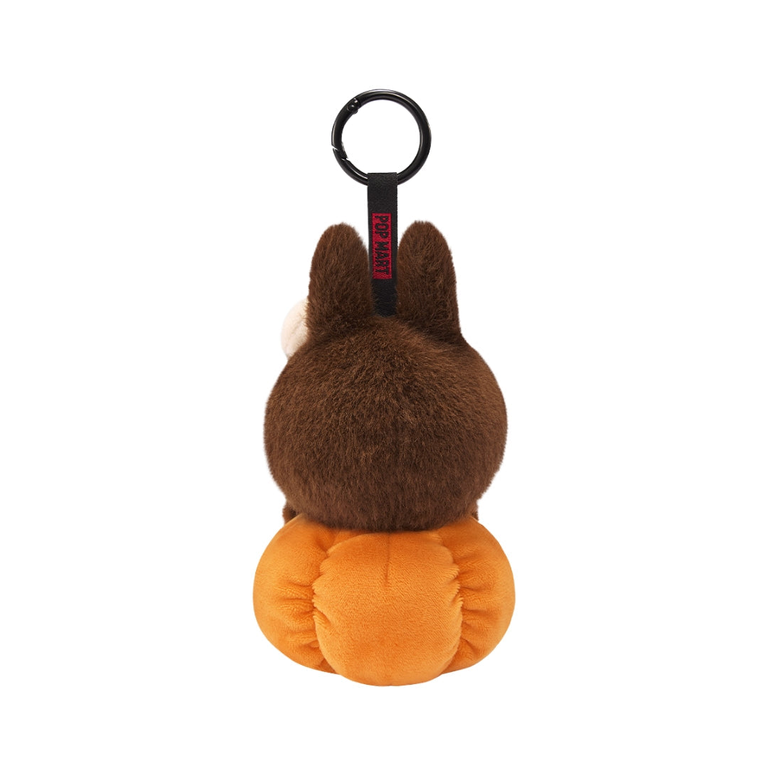 POP MART Labubu The Monsters Happy Halloween Party Sitting Pumpkin Vinyl Plush Pendant (15cm)