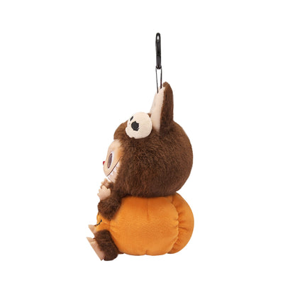 POP MART Labubu The Monsters Happy Halloween Party Sitting Pumpkin Vinyl Plush Pendant (15cm)