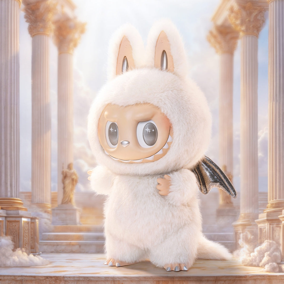 POP MART Labubu The Monsters Zimomo Angel in Clouds Vinyl Plush Doll + Tote Bag (58cm)
