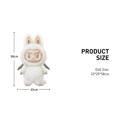 POP MART Labubu The Monsters Zimomo Angel in Clouds Vinyl Plush Doll + Tote Bag (58cm)