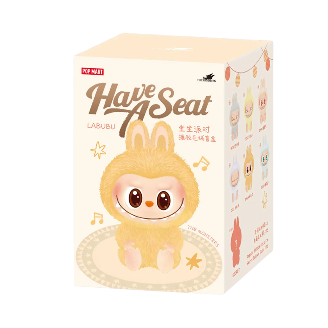 POP MART Labubu The Monsters Have a Seat Series Vinyl Plush Pendant – Sealed Case of 6 Blind Boxes