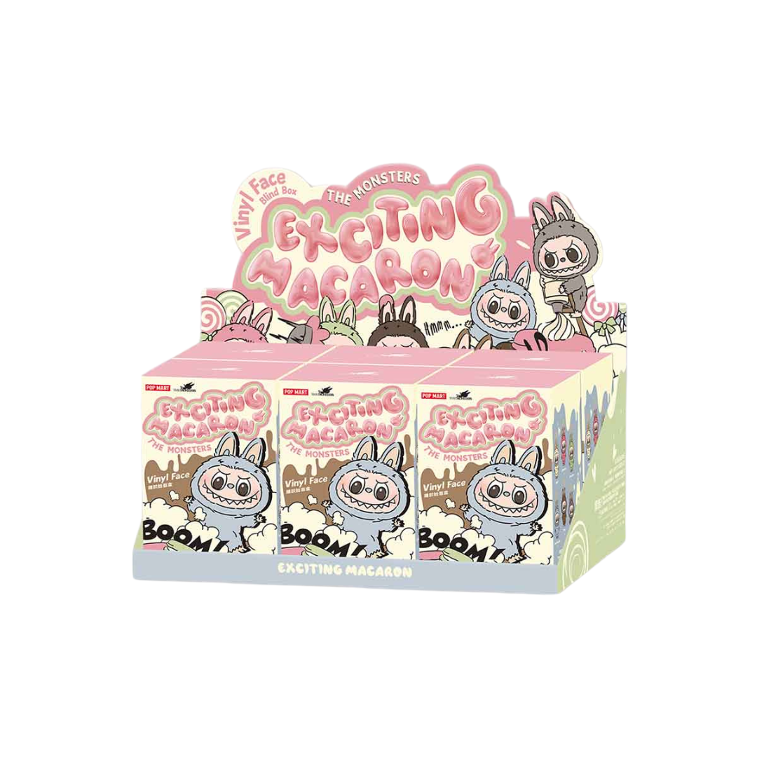 POP MART Labubu The Monsters Exciting Macaron Series Vinyl Plush Pendant – Sealed Case of 6 Blind Boxes