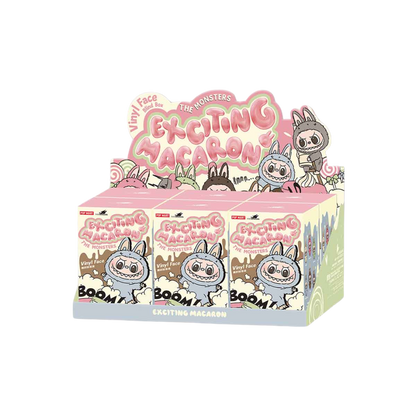 POP MART Labubu The Monsters Exciting Macaron Series Vinyl Plush Pendant – Sealed Case of 6 Blind Boxes
